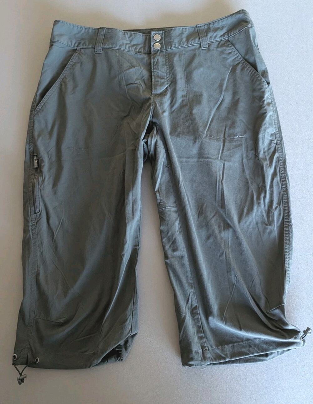 Columbia Omni-Shield Advanced Repellency Capri Pants Sz 14 Gray Camping Hiking